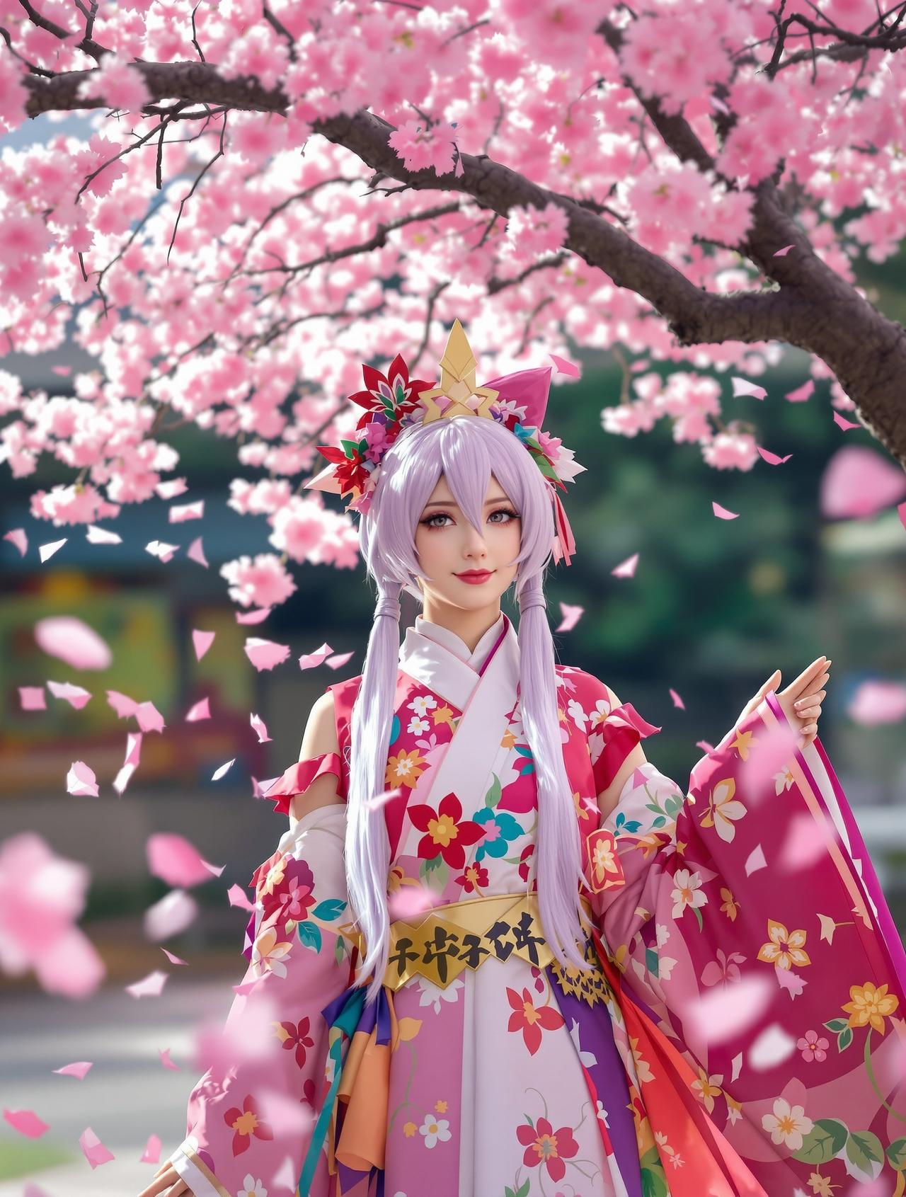 福利姬图片 - Cosplay作品 - 樱花树下的Cosplay